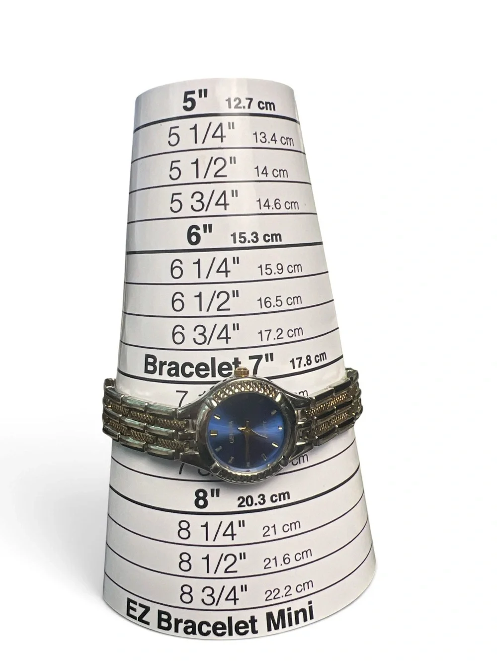 Geneva Women's Two Tone Blue Dial Quartz Bracelet Watch Gold Silver Tone